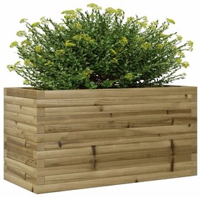 Vaso/floreira de jardim 90x40x46 cm madeira de pinho impregnada