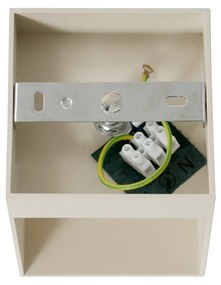 Candeeiro de Parede Moderno Bege Quadrado G9 - Transfer