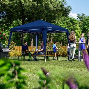Tenda Popup dobrável Capri festas, eventos, feiras 3x3m com saco de transporte Azul escuro