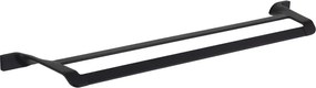 Mexen Rino cabide duplo para toalhas, preto - 7027025-70