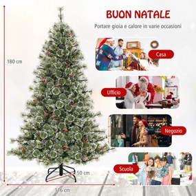 Árvore de Natal Artificial 190 cm com Luzes e Neve Árvore de Natal Artificial para Casa Verde+Branco