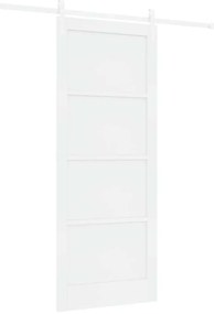 Porta Deslizante vidaXL com Conjunto de Ferragens Branca 86x211 cm Mad