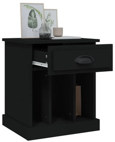 Mesa de cabeceira 43x36x50 cm preto