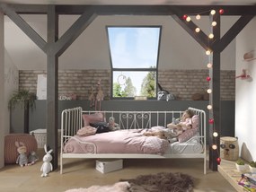 Cama infantil ALICE CAPTAIN Metal 90x200cm + Estrado Branca