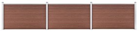 vidaXL Painel de vedação para jardim 526x106 cm WPC castanho