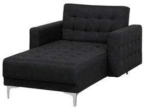 Chaise-longue reclinável em tecido cinzento grafite ABERDEEN Beliani