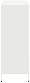 Aparador alto 101,5x39x103,5 cm aço branco