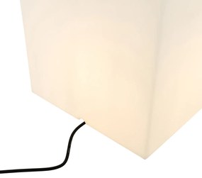 Candeeiro de exterior inteligente branco 38 cm quadrado com LED A60 IP44 - Nura Moderno