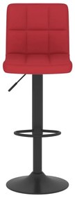 Bancos de bar 2 pcs tecido vermelho tinto