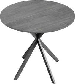 HOMCOM Mesa de Cozinha Redonda 80 cm Tampo Compacto Aglomerado Metal Cinza | Aosom Portugal