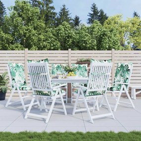 vidaXL Almofadões para cadeiras altas de jardim 6 pcs tecido folhas