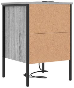Armário de Cabeceira com gaveta Sonoma cinzento 42 x 41 x 61 cm