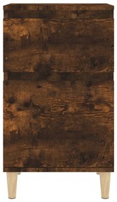 Mesa de cabeceira 40x35x70 cm cor carvalho fumado