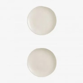 Pack De 2 Pratos De Sobremesa Belvere Gardénia Branco - Sklum