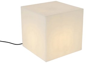 Candeeiro exterior moderno branco 38 cm quadrado IP44 - Nura Moderno