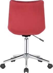 Cadeira de Escritório Medford Velvet Vermelho