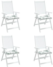 Almofadões p/ cadeira 4pcs 50x50x3cm tecido padrão folhas