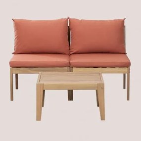 Conjunto De Jardim De 2 Peças Com Mesa De Centro Filips Terracota - Sklum