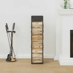 Suporte para lenha 25x25x100 cm aço laminado a frio preto