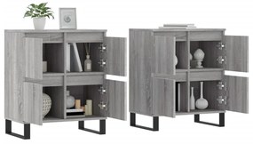 Aparadores 2 pcs derivados de madeira cinzento sonoma