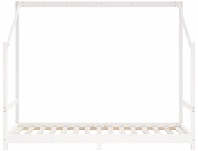 Estrutura de cama infantil 2x(90x190) cm pinho maciço branco