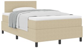 Cama Box com Colchão Verde Claro Cinza 120x200 cm Tecido de Veludo Cot