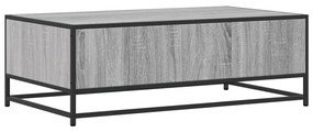 Mesa de centro 100x57x35cm deriv. madeira/metal cinzento sonoma