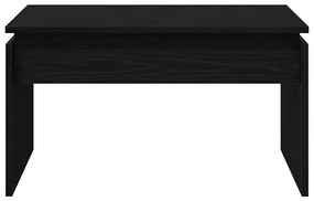 Mesa de Centro vidaXL Preta em Carvalho 68x38x50 cm Madeira Aconstruir