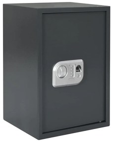 vidaXL Cofre Digital com bloqueio Cinzento escuro 35 x 31 x 50 cm Aço