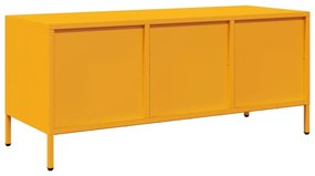 Móvel TV 101,5x39x43,5 cm aço laminado a frio amarelo mostarda