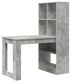 Mesa com prateleira com armazenamento Cinzento 122 x 67 x 145 cm