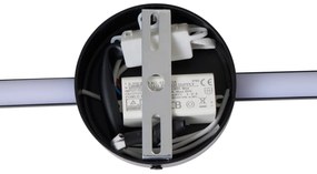 Candeeiro de parede moderno preto 100cm incl. LED - Clockwise