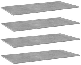 vidaXL Prateleiras estante 4pcs 80x30x1,5cm contrapl. cinzento cimento
