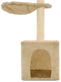 Árvore para gatos c/ postes arranhadores sisal 105 cm bege
