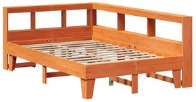 Cama com estante sem colchão 135x190 cm pinho maciço