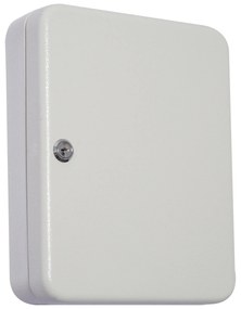 HOMCOM Chaveiro 45 Ganchos Chaveiro de Parede Caixa de Segurança com Fechadura Etiquetas 30x24x7,5 cm Aço