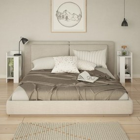 Mesa de Cabeceira Elos – Branco – 25x60x27 cm (2 Peças)