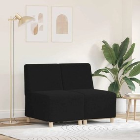 Sofá Chiar 2 pcs Preto 55 x 74 x 82 cm Tecido de veludo côtelé