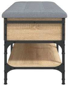 Banco sapateira 102x42x45 cm derivados madeira carvalho sonoma