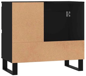 Armário de casa de banho 65x33x60cm derivados de madeira preto