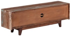 Móvel de TV vintage em madeira de acácia maciça 118x30x40 cm