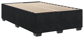 Cama boxspring com colchão 120x200 cm veludo preto