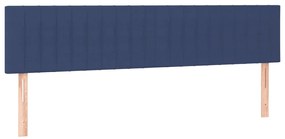 Cama boxspring com colchão 120x190 cm tecido azul