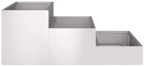 Vaso de Jardim 3 Andares 90x90x35 cm Aço Inoxidável