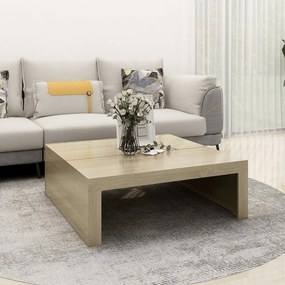 808570 vidaXL Mesa de centro 100x100x35 cm contraplacado carvalho sonoma