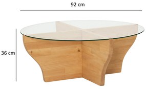 Mesa de Café Amphora - Cor Teak - 92x36x92 cm