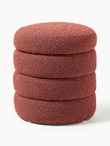 Bouclé Upholstered Stool Alto with Storage Space