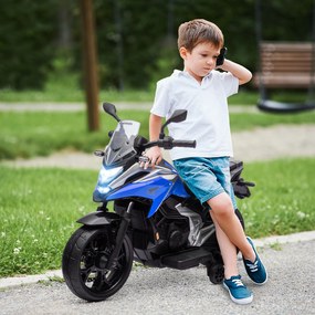 Moto elétrica para crianças - Moto de brincar Honda para crianças dos 3 aos 6 anos, com música e faróis azuis