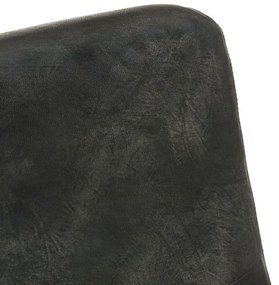 Sofá de 2 lugares couro genuíno cinzento envelhecido
