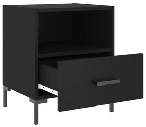 Mesas de cabeceira 2 pcs 40x35x47,5 cm deriv. de madeira preto